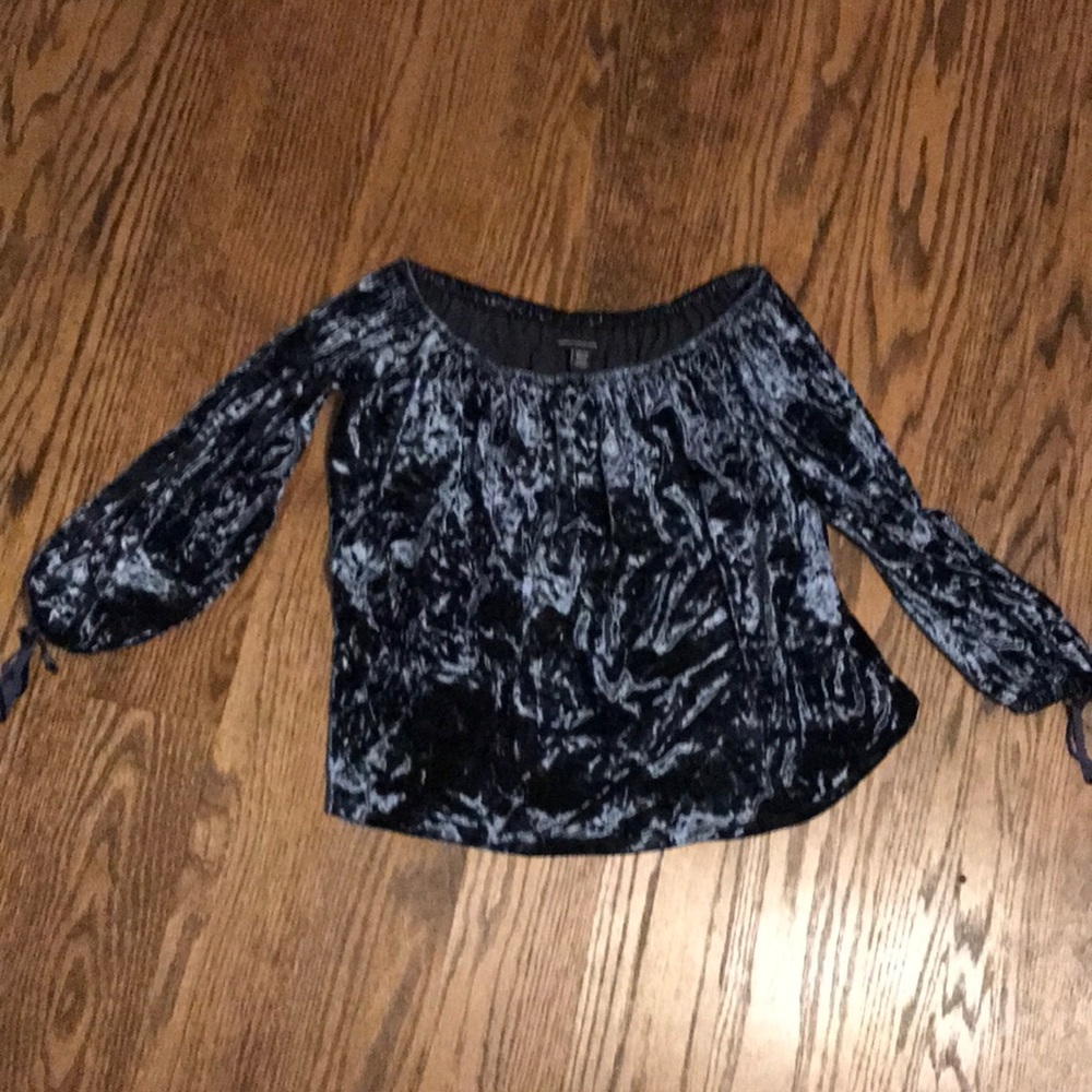 Velvet off the shoulder top